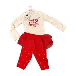 Carter's Festive Red and White Baby Outfit